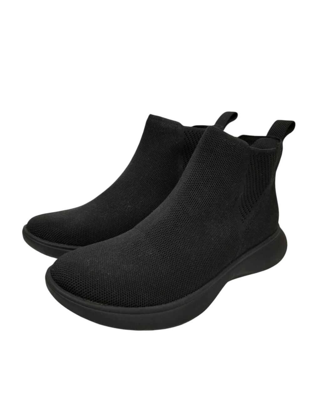 Vivaia Round Toe Slip On Sneaker Boots Urban Boots Black Knit Womens 38 / 7.5